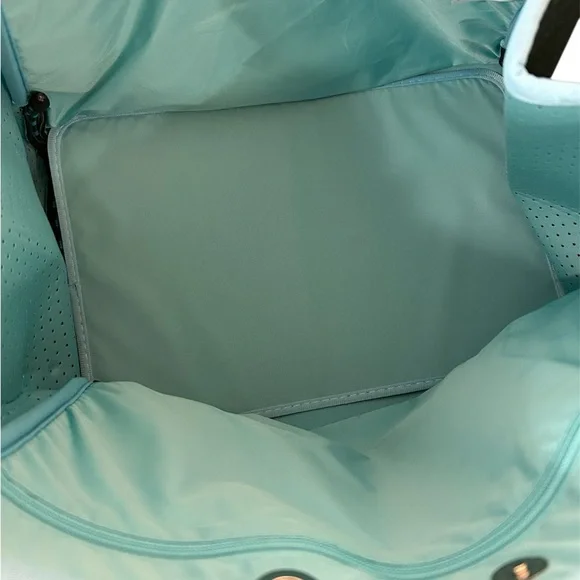 NEW Teal Fish Design Tote Bag Neoprene Large to X-Large summer beach pool resort - Picture 4 of 13